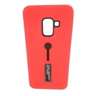 Capa Kickstand Matte Con Alza De Dedo Samsung Galaxy A8 2018 A530 Rojo